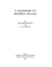 A grammar of modern Telugu by Bhadriraju Krishnamurti