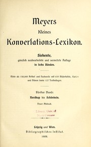 Cover of: Meyers grosses Konversations-Lexikon: ein Nachschlagewerk des allgemeinen Wissens