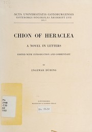 Cover of: Chion of Heraclea: A novel in letters