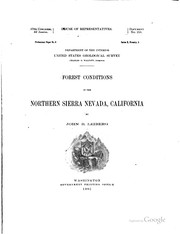 Cover of: Forest conditions in the northern Sierra Nevada, California