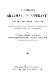 Cover of: A Complete Grammar of Esperanto by Ivy Kellerman Reed