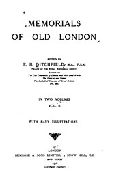 Cover of: Memorials of old London: In two vomumes