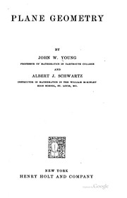 Cover of: Plane geometry by John Wesley Young