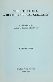 Cover of: The Ute people: a bibliographical checklist