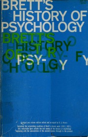 Cover of: Brett's History of psychology.