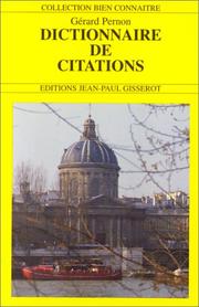 Cover of: Dictionnaire de citations