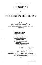 Cover of: Sunsets on the Hebrew Mountains