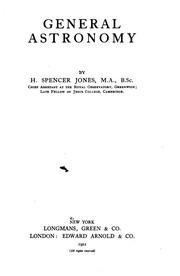 Cover of: General Astronomy by Harold Spencer Jones