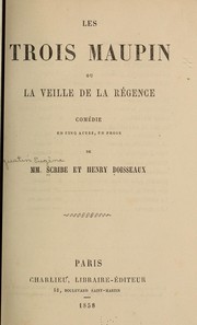Cover of: Les trois Maupin by Eugène Scribe