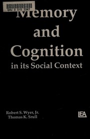 Cover of: Memory and cognition in its social context