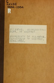 Cover of: Department of History, 1894-1954
