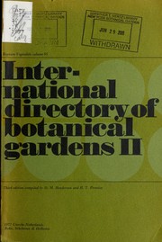 Cover of: International directory of botanical gardens.