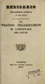 Cover of: Belisario by Gaetano Donizetti