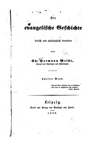 Die evangelische geschichte by Christian Hermann Weisse