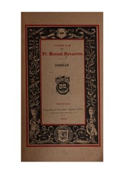 Cover of: Obras de Fr. Manuel Navarrete.: Poesías.