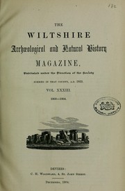 Cover of: Wiltshire archaeological and natural history magazine