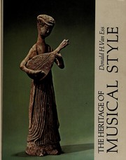 Cover of: The heritage of musical style by Donald H. Van Ess