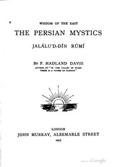 Cover of: The Persian mystics. by Rumi (Jalāl ad-Dīn Muḥammad Balkhī)