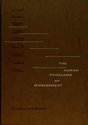 Cover of: Personnel: the human problems of management