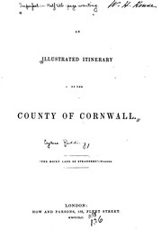 Cover of: An Illustrated Itinerary of the County of Cornwall by Cyrus Redding