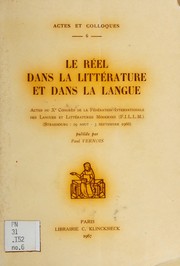 Cover of: Le Réel dans la littérature et dans la langue by International Federation for Modern Languages and Literatures.