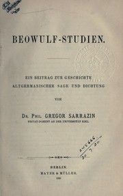 Cover of: Beowulf-Studien by Gregor Ignatz Sarrazin