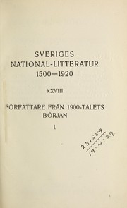Cover of: Sveriges national-litteratur, 1500-1920. by 