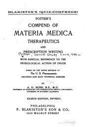 Cover of: Potter's compend of materia medica, therapeutics and prescription writing