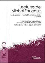 Cover of: Lectures de michel foucault vol.1 : a propos de "il faut defendre la societe"