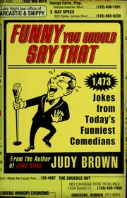 Cover of: Funny you should say that
