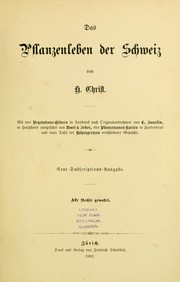 Cover of: Das Pflanzenleben der Schweiz