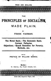 Cover of: The principles of socialism made plain