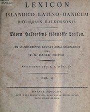 Cover of: Lexicon Islandico-Latino-Danicum: ex manuscriptis.  Legati Arna-Magnaeani