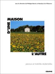 Cover of: D'une maison l'autre: parcours et mobilités résidentielles