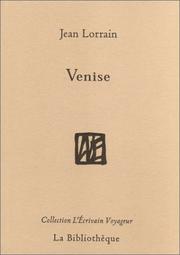 Cover of: Venise by Lorrain, Jean