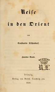 Cover of: Reise in den Orient