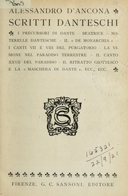 Cover of: Scritti Danteschi by Alessandro D'Ancona