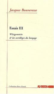 Cover of: Essais no 3 by Bouveresse