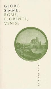Cover of: Rome, Florence, Venise