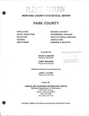 Cover of: Park County: Montana county statistical report
