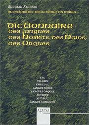 Cover of: Dictionnaire des langues des hobbits, des nains, des orques by Edouard Kloczko