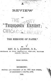 Cover of: A review of Theodosia Ernest, or, The heroine of faith