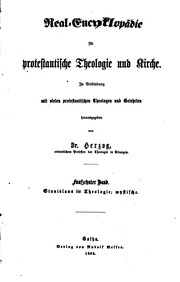 Cover of: Real-encyklopädie für protestantische Theologie und Kirche: In Verbindung ...
