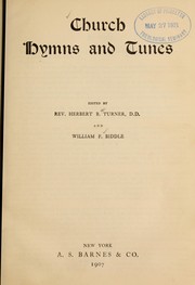 Cover of: Church hymns and tunes by Herbert B. Turner