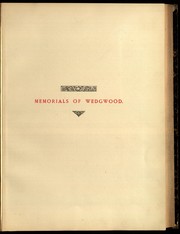 Cover of: Memorials of Wedgwood by Eliza Meteyard