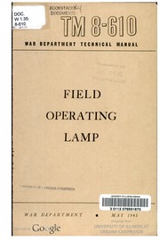 Cover of: Field Operating Lamp by 
