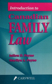 Cover of: Introduction to Canadian family law