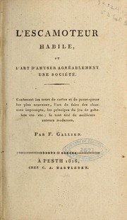 Cover of: L'escamoteur habile by F. Gallien