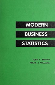 Cover of: Modern business statistics