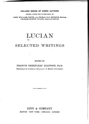 Cover of: Lucian: selected writings